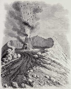 Mount Vesuvius drawing